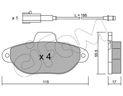 822-159-2 CIFAM Комплект тормозных колодок, дисковый тормоз (фото 1)