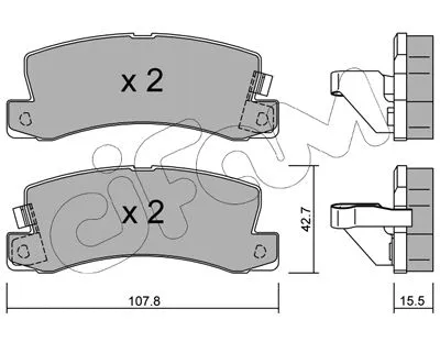 822-161-1 CIFAM Комплект тормозных колодок, дисковый тормоз (фото 1)