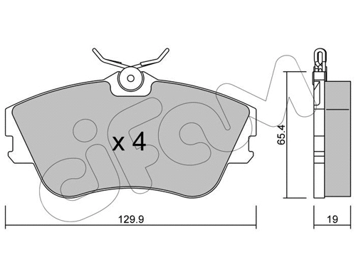 822-164-0 CIFAM Комплект тормозных колодок, дисковый тормоз (фото 1)