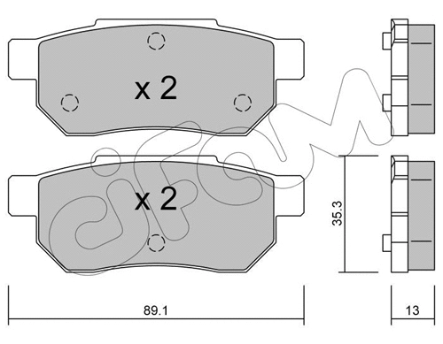 822-170-0 CIFAM Комплект тормозных колодок, дисковый тормоз (фото 1)