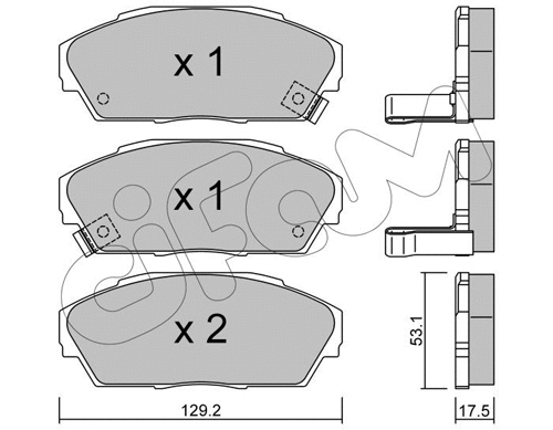 822-171-0 CIFAM Комплект тормозных колодок, дисковый тормоз (фото 1)