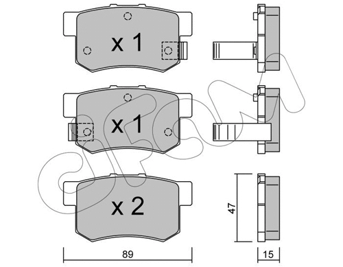 822-173-0 CIFAM Комплект тормозных колодок, дисковый тормоз (фото 1)