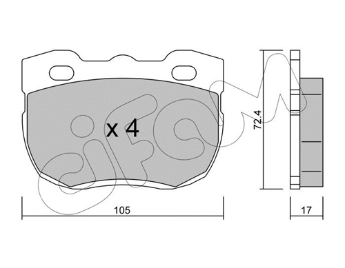 822-177-1 CIFAM Комплект тормозных колодок, дисковый тормоз (фото 1)