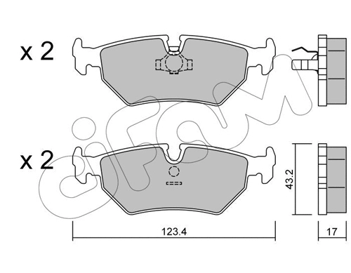 822-178-0 CIFAM Комплект тормозных колодок, дисковый тормоз (фото 1)