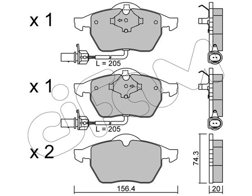 822-181-3 CIFAM Комплект тормозных колодок, дисковый тормоз (фото 1)