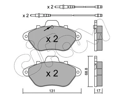 822-185-1 CIFAM Комплект тормозных колодок, дисковый тормоз (фото 1)
