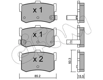 822-187-0 CIFAM Комплект тормозных колодок, дисковый тормоз (фото 1)