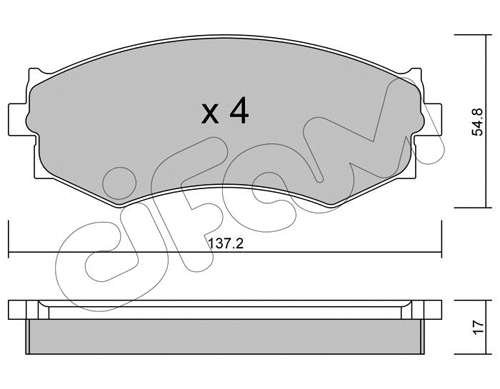 822-190-0 CIFAM Комплект тормозных колодок, дисковый тормоз (фото 1)