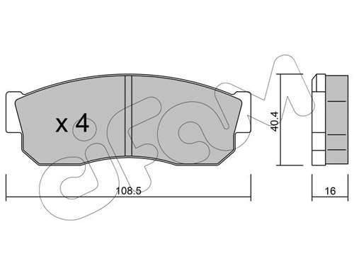 822-202-1 CIFAM Комплект тормозных колодок, дисковый тормоз (фото 1)