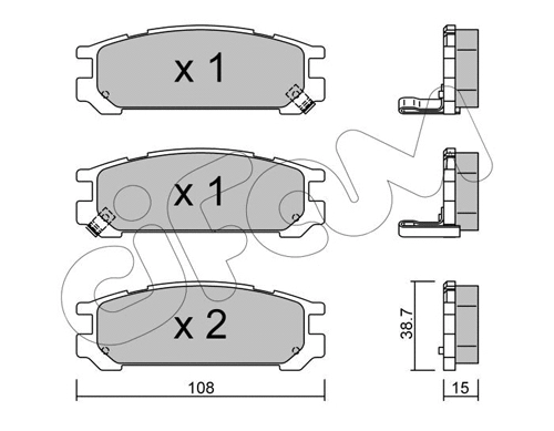 822-204-0 CIFAM Комплект тормозных колодок, дисковый тормоз (фото 1)