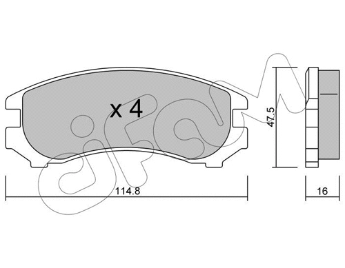 822-230-0 CIFAM Комплект тормозных колодок, дисковый тормоз (фото 1)