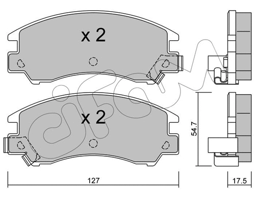 822-241-0 CIFAM Комплект тормозных колодок, дисковый тормоз (фото 1)