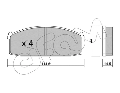 822-245-0 CIFAM Комплект тормозных колодок, дисковый тормоз (фото 1)