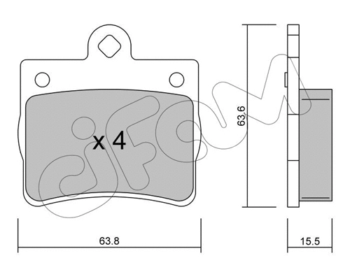 822-255-0 CIFAM Комплект тормозных колодок, дисковый тормоз (фото 1)