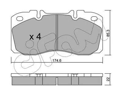 822-268-0 CIFAM Комплект тормозных колодок, дисковый тормоз (фото 1)