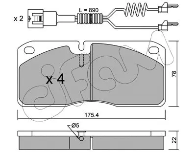 822-269-3K CIFAM Комплект тормозных колодок, дисковый тормоз (фото 1)
