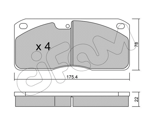 822-270-0 CIFAM Комплект тормозных колодок, дисковый тормоз (фото 1)
