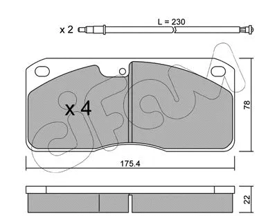 822-270-0K CIFAM Комплект тормозных колодок, дисковый тормоз (фото 1)