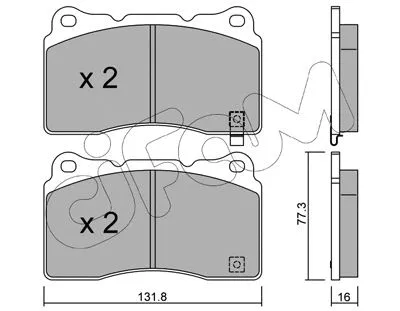 822-288-5 CIFAM Комплект тормозных колодок, дисковый тормоз (фото 1)