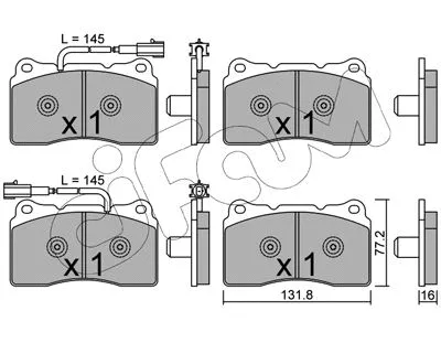 822-288-6 CIFAM Комплект тормозных колодок, дисковый тормоз (фото 1)