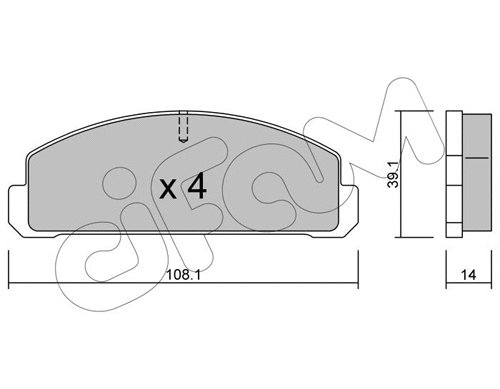 822-300-0 CIFAM Комплект тормозных колодок, дисковый тормоз (фото 1)