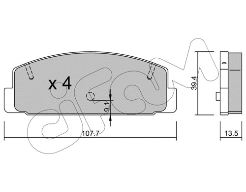 822-302-1 CIFAM Комплект тормозных колодок, дисковый тормоз (фото 1)