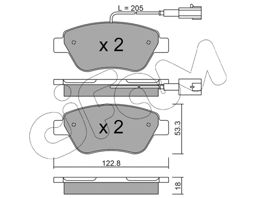 822-321-3 CIFAM Комплект тормозных колодок, дисковый тормоз (фото 1)