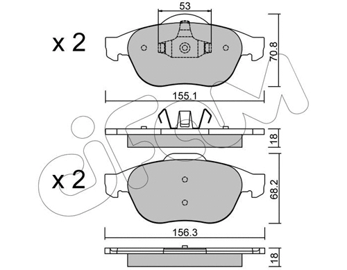 822-336-0 CIFAM Комплект тормозных колодок, дисковый тормоз (фото 1)