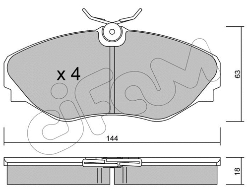 822-338-0 CIFAM Комплект тормозных колодок, дисковый тормоз (фото 1)