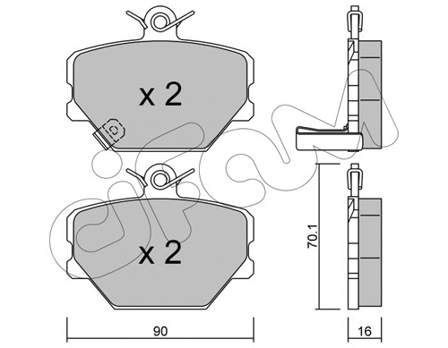 822-341-0 CIFAM Комплект тормозных колодок, дисковый тормоз (фото 1)