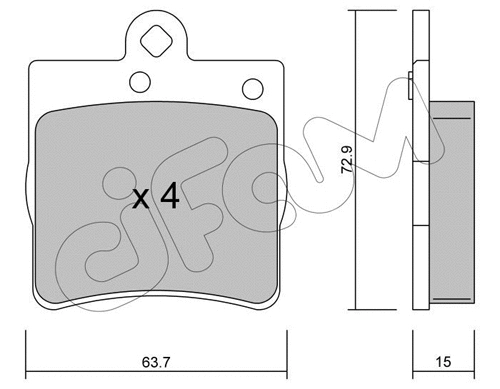822-343-0 CIFAM Комплект тормозных колодок, дисковый тормоз (фото 1)