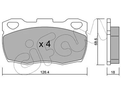 822-352-1 CIFAM Комплект тормозных колодок, дисковый тормоз (фото 1)