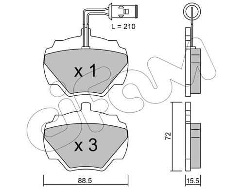 822-353-1 CIFAM Комплект тормозных колодок, дисковый тормоз (фото 1)