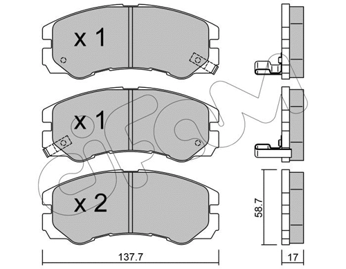 822-357-0 CIFAM Комплект тормозных колодок, дисковый тормоз (фото 1)