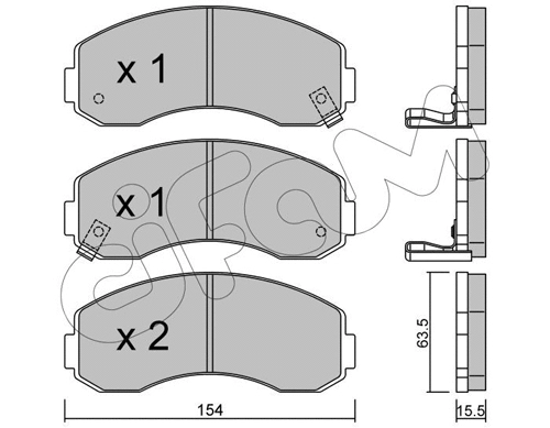 822-377-0 CIFAM Комплект тормозных колодок, дисковый тормоз (фото 1)