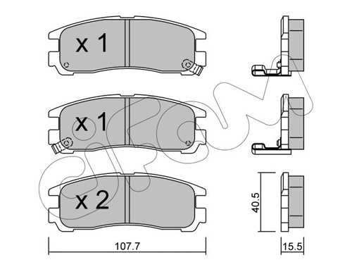 822-398-0 CIFAM Комплект тормозных колодок, дисковый тормоз (фото 1)
