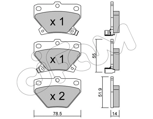 822-424-0 CIFAM Комплект тормозных колодок, дисковый тормоз (фото 1)