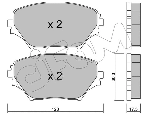 822-430-0 CIFAM Комплект тормозных колодок, дисковый тормоз (фото 1)