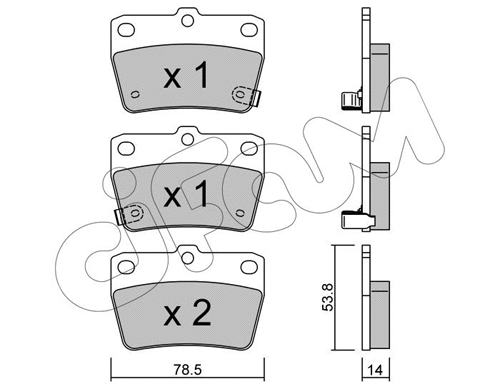 822-431-0 CIFAM Комплект тормозных колодок, дисковый тормоз (фото 1)
