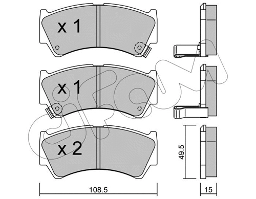 822-436-0 CIFAM Комплект тормозных колодок, дисковый тормоз (фото 1)