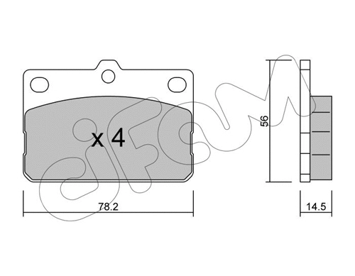 822-440-0 CIFAM Комплект тормозных колодок, дисковый тормоз (фото 1)