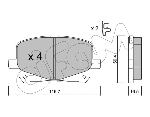 822-443-0 CIFAM Комплект тормозных колодок, дисковый тормоз (фото 1)