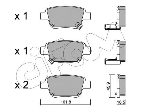 822-451-0 CIFAM Комплект тормозных колодок, дисковый тормоз (фото 1)