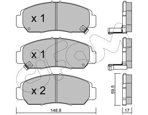822-462-0 CIFAM Комплект тормозных колодок, дисковый тормоз (фото 1)