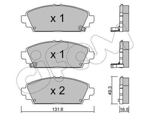822-463-0 CIFAM Комплект тормозных колодок, дисковый тормоз (фото 1)