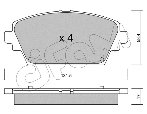 822-464-0 CIFAM Комплект тормозных колодок, дисковый тормоз (фото 1)