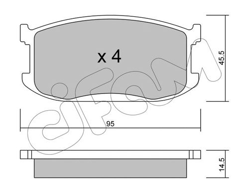 822-467-0 CIFAM Комплект тормозных колодок, дисковый тормоз (фото 1)