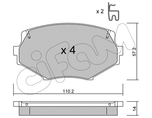 822-472-0 CIFAM Комплект тормозных колодок, дисковый тормоз (фото 1)