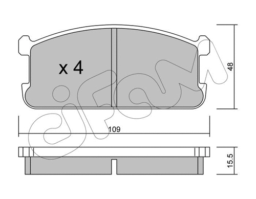 822-480-0 CIFAM Комплект тормозных колодок, дисковый тормоз (фото 1)