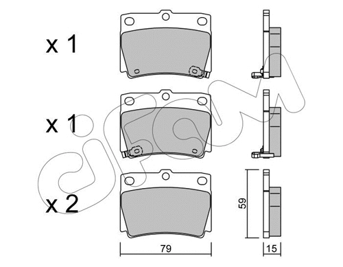 822-484-0 CIFAM Комплект тормозных колодок, дисковый тормоз (фото 1)